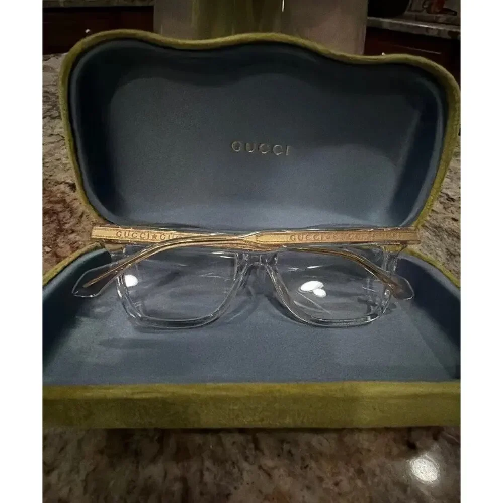 Gucci GG0566ON 004 Transparent Glasses With Case